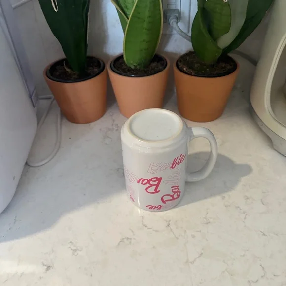 Barbie White Mug with Pink Script - Picture 4 of 4